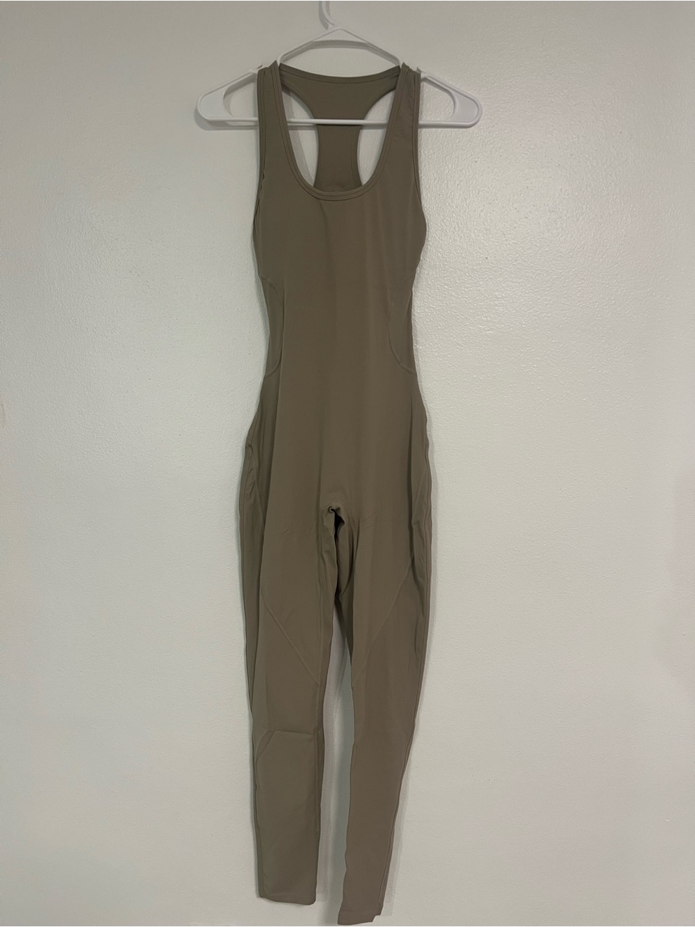 Tan Racerback Jumpsuit